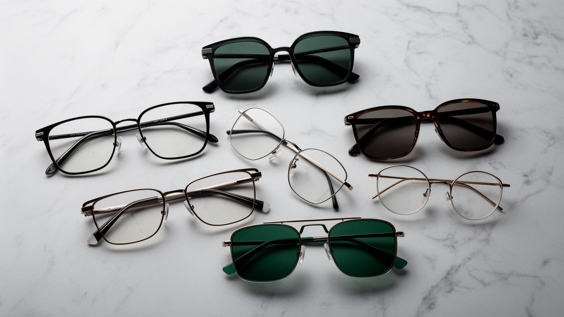 Collection de lunettes médicales et solaires